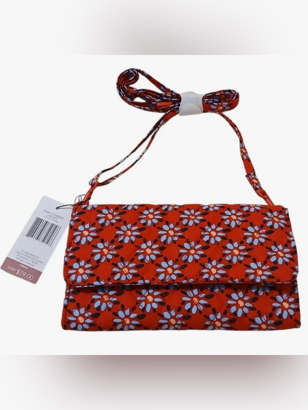 Vera Bradley Wallet Crossbody Venetian Flowers Pattern - Picture 2 of 5